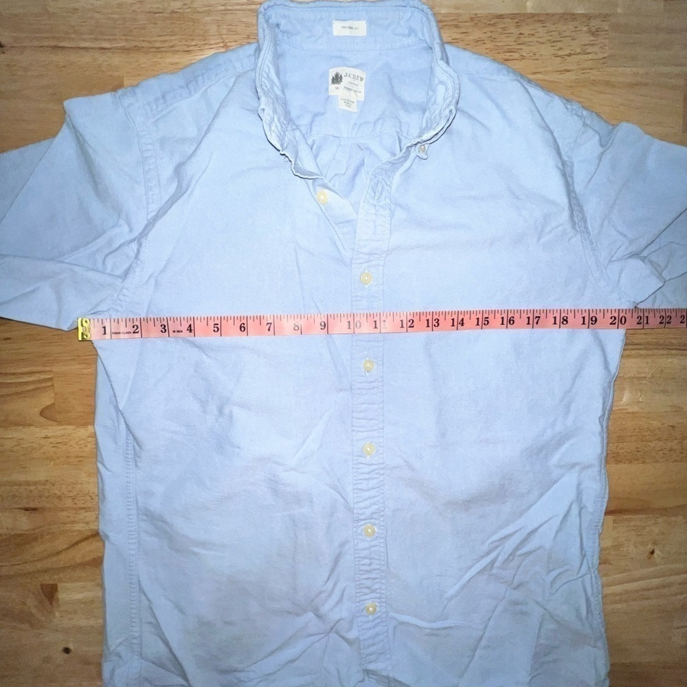 J. Crew Blue Washed Casual 100% Cotton Men’s Casual Button Down Shirt - Size M - Picture 4 of 7